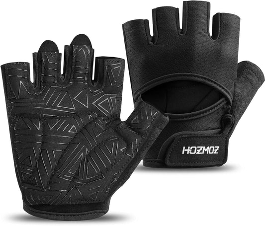 Ventilated Weight Lifting Gloves, Thick Padded Workout Gym Gloves with Full Palm Protection & Grip & Shock Absorption for Women & Men'S Fitness Exercise Training