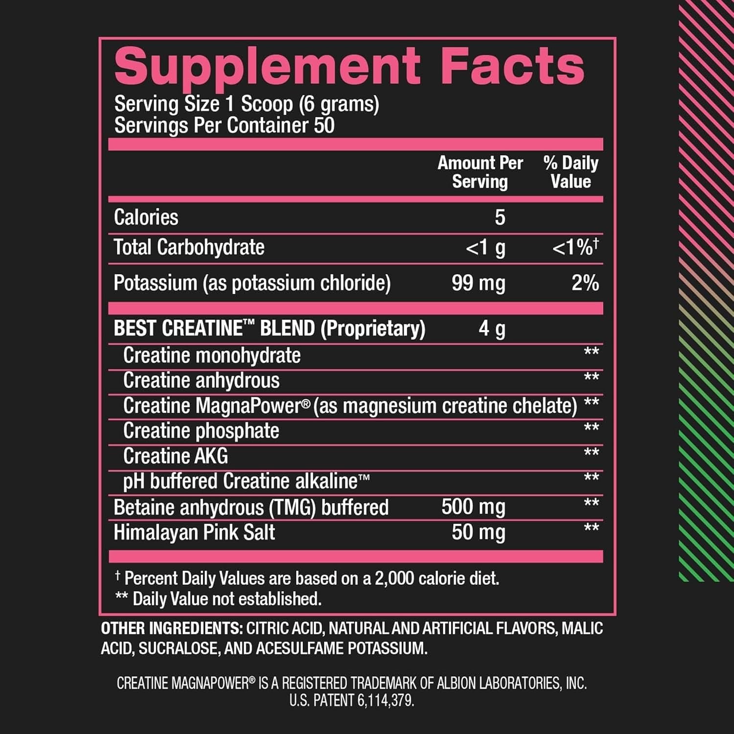 Best Creatine - Creatine Monohydrate Powder for Men & Women, Himalayan Salt - Strength, Pump, Muscle Growth, Muscle Definition - No Bloat - Watermelon Cooler - 50 Servings - 10.58 Ounce