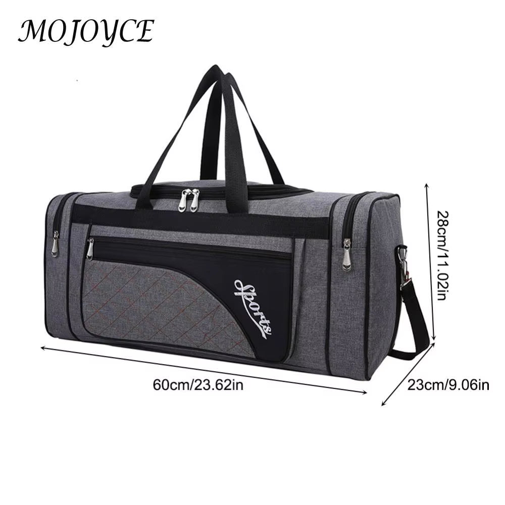 Oxford Sports Backpack Purse Large Capacity Fitness Training Bag Multifunctional Wear-Resistant Side Zippers for Travel Swimming