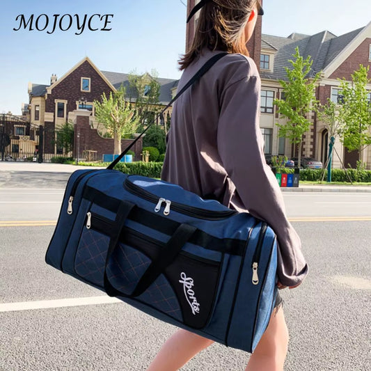 Oxford Sports Backpack Purse Large Capacity Fitness Training Bag Multifunctional Wear-Resistant Side Zippers for Travel Swimming