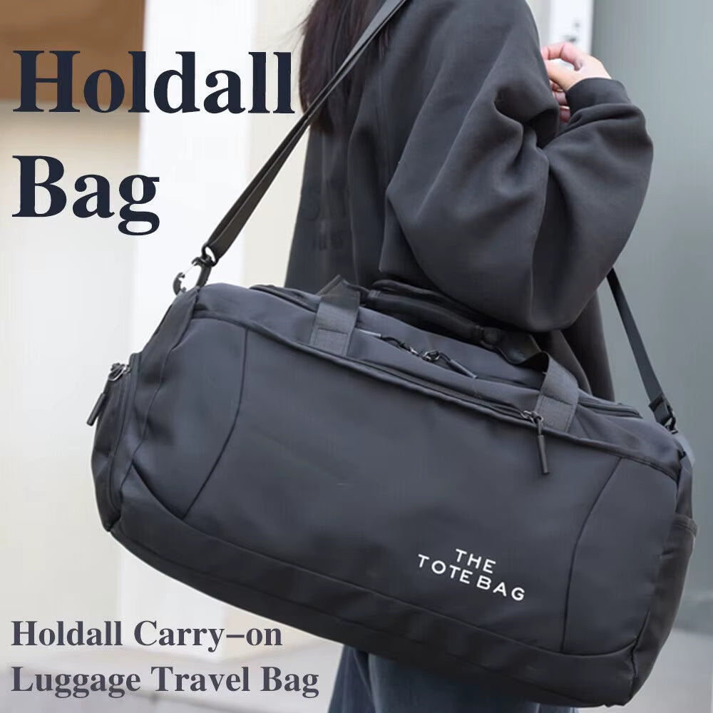 52X27X25Cm Large Black Sport Gym Tote New Duffle Bag Travel Work Gear Bag
