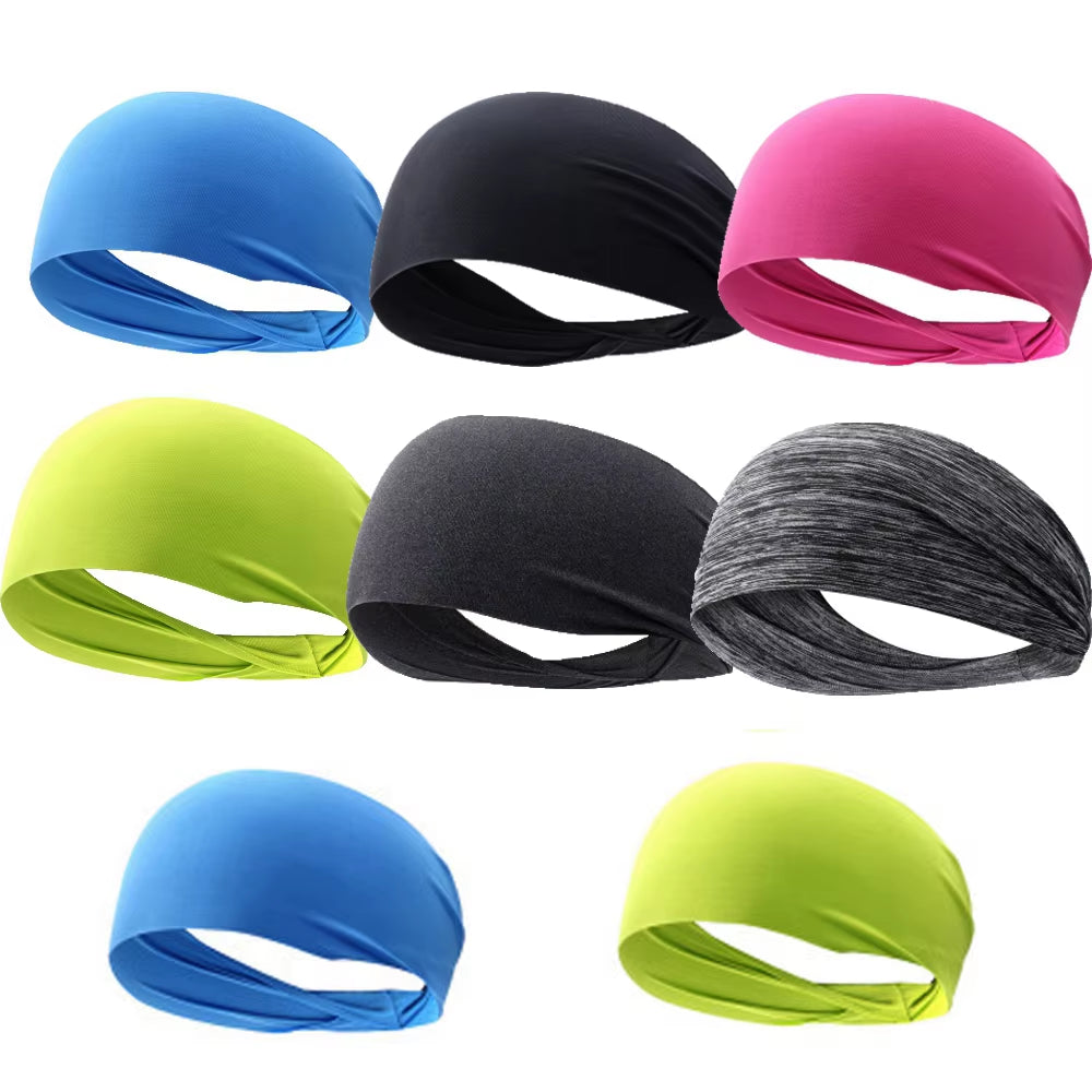 2025 Elastic Yoga Sport Headband Running Hair Band Turban Outdoor Gym Sweatband Sport Fitness Bandage Fashion Women/Men