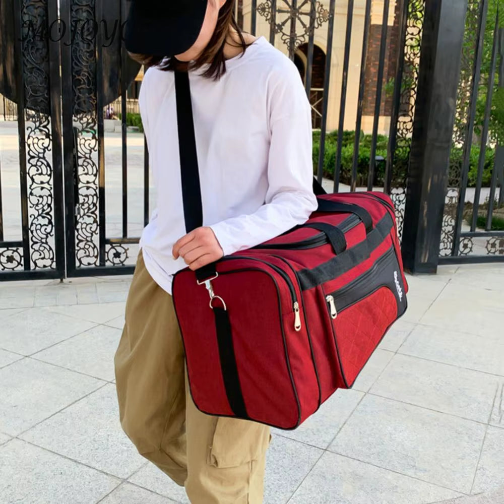 Oxford Sports Backpack Purse Large Capacity Fitness Training Bag Multifunctional Wear-Resistant Side Zippers for Travel Swimming