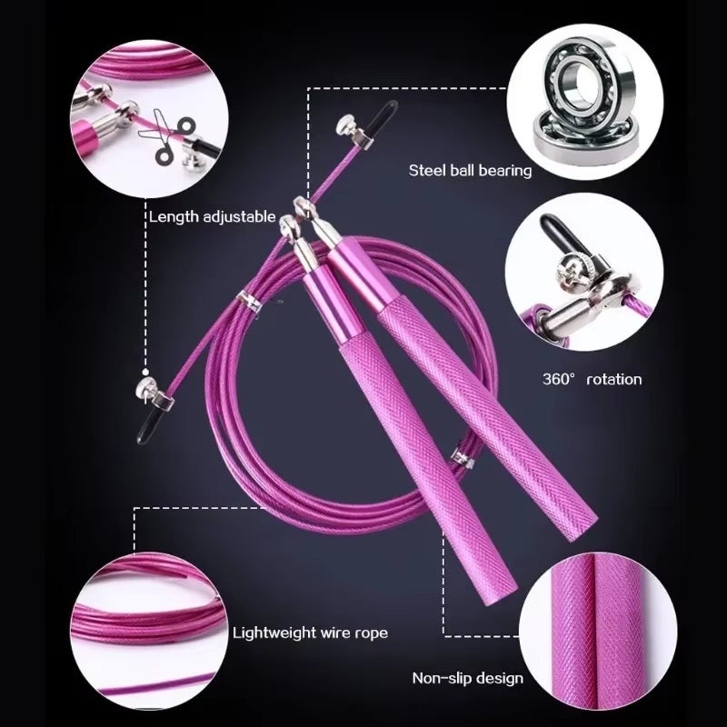 Crossfit Jump Rope Professional Speed Bearing Skipping Fitness Workout Training Equipement MMA Boxing Home Exercise