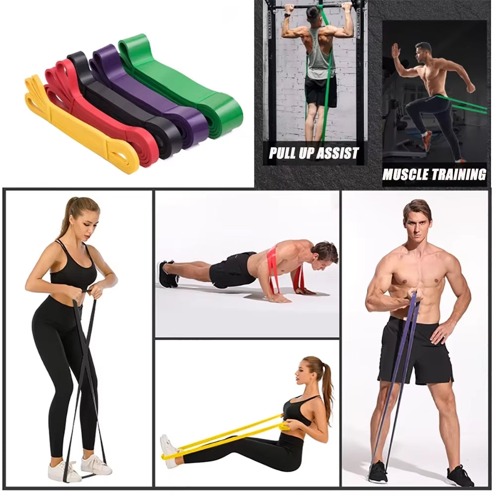 Heavy Duty Latex Resistance Band for Exercise Elastic Band Sport Strength Pull up Assist Band Workout Pilates Fitness Equipment