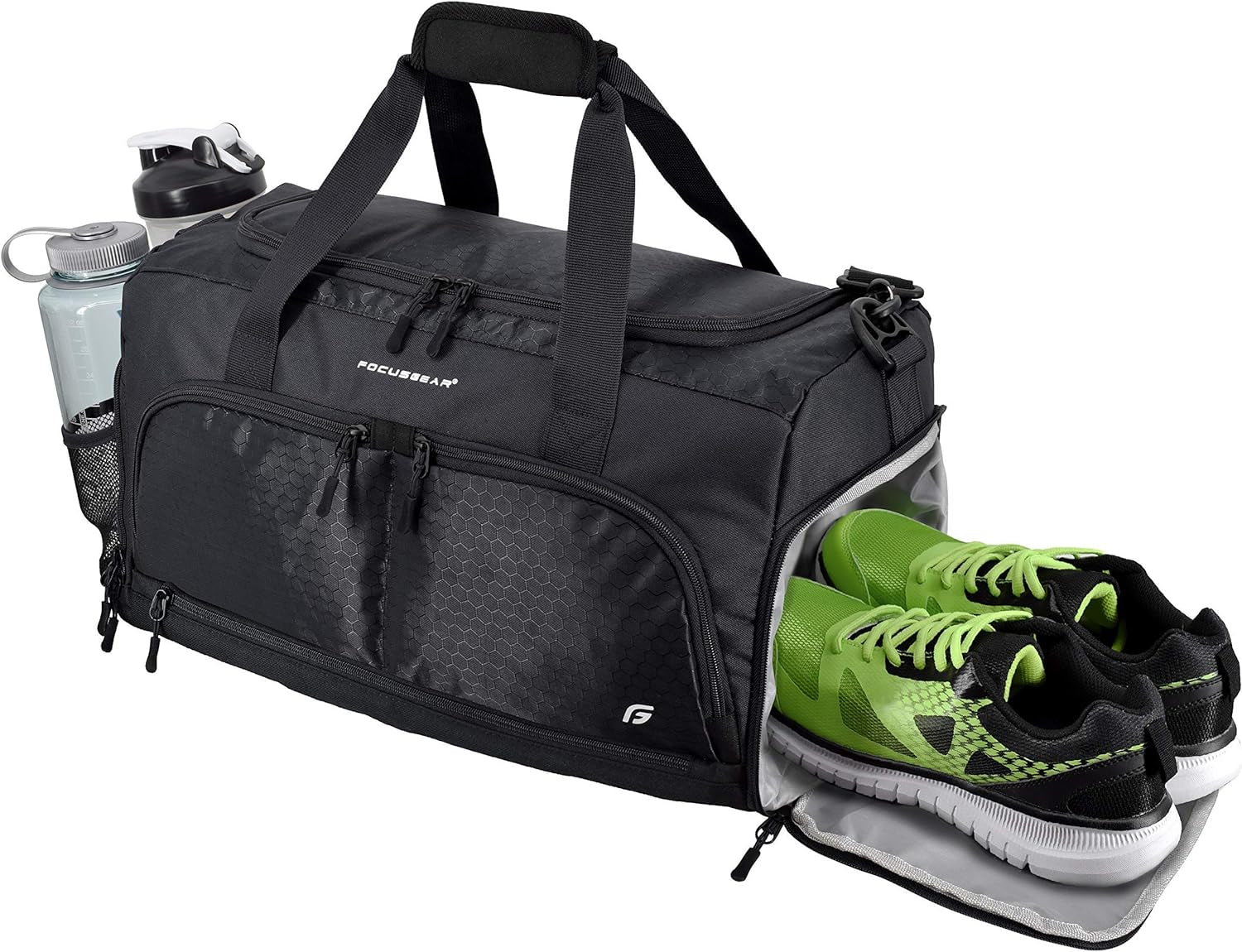 Ultimate Gym Bag 2.0: the Durable Crowdsource Designed Duffel Bag with 10 Optimal Compartments Including Water Resistant Pouch