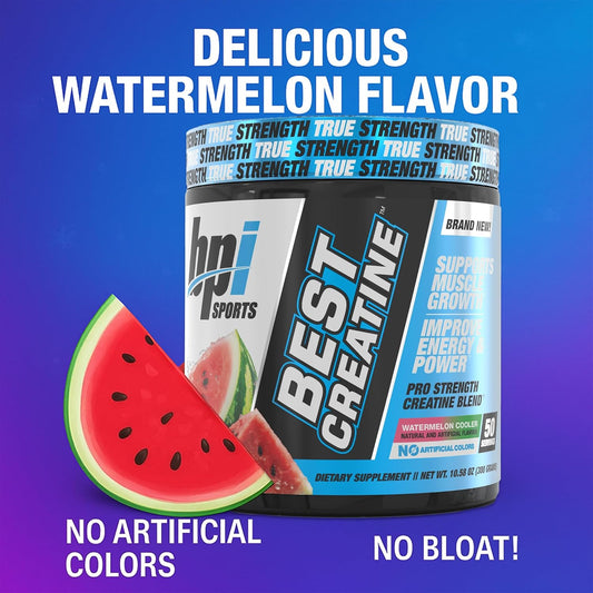 Best Creatine - Creatine Monohydrate Powder for Men & Women, Himalayan Salt - Strength, Pump, Muscle Growth, Muscle Definition - No Bloat - Watermelon Cooler - 50 Servings - 10.58 Ounce