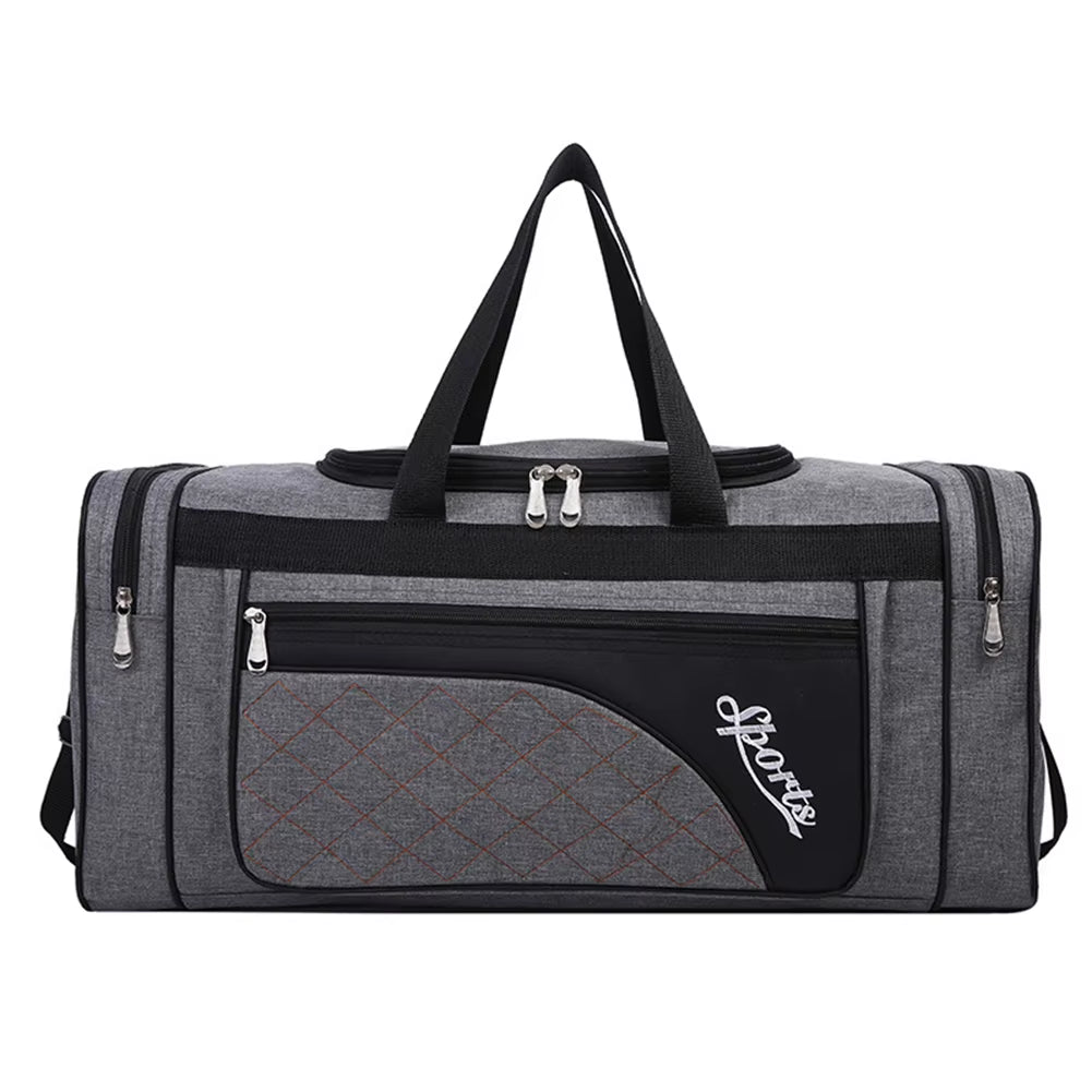 Oxford Sports Backpack Purse Large Capacity Fitness Training Bag Multifunctional Wear-Resistant Side Zippers for Travel Swimming