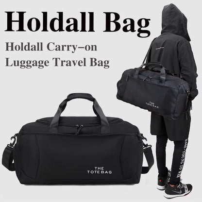 52X27X25Cm Large Black Sport Gym Tote New Duffle Bag Travel Work Gear Bag