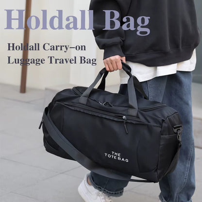 52X27X25Cm Large Black Sport Gym Tote New Duffle Bag Travel Work Gear Bag