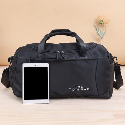 52X27X25Cm Large Black Sport Gym Tote New Duffle Bag Travel Work Gear Bag