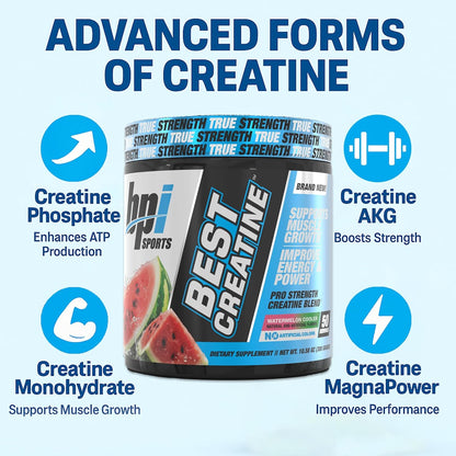 Best Creatine - Creatine Monohydrate Powder for Men & Women, Himalayan Salt - Strength, Pump, Muscle Growth, Muscle Definition - No Bloat - Watermelon Cooler - 50 Servings - 10.58 Ounce
