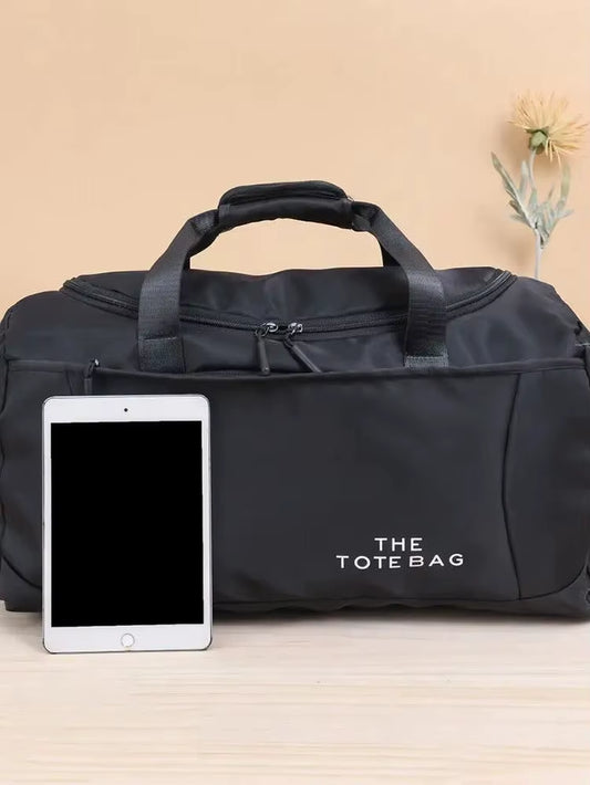 52X27X25Cm Large Black Sport Gym Tote New Duffle Bag Travel Work Gear Bag