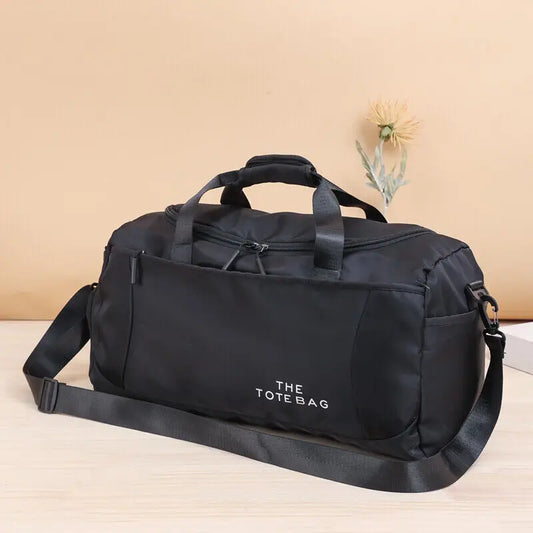 52X27X25Cm Large Black Sport Gym Tote New Duffle Bag Travel Work Gear Bag